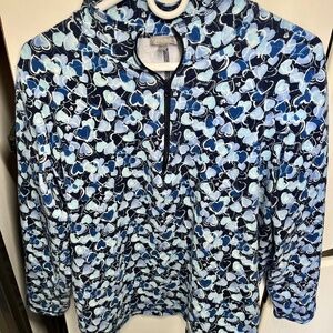 T by Talbots heart quarter zip